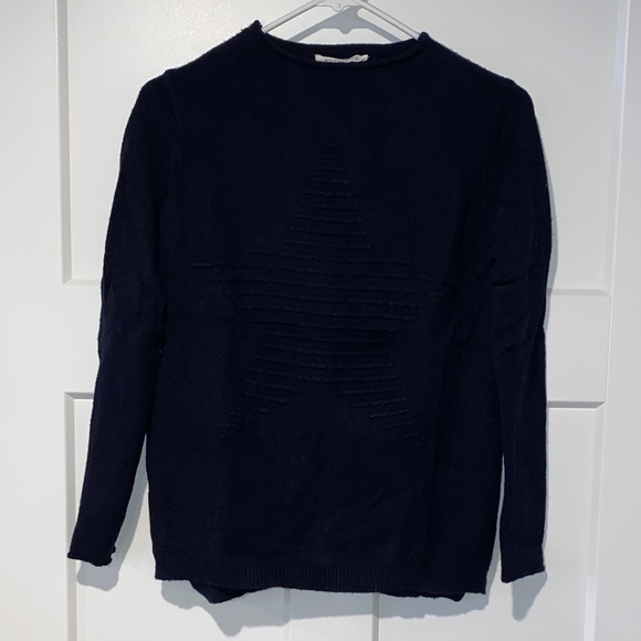 Workshop Republic Clothing Sweaters - Workshop Republic Clothing Crew Neck Navy Sweater with Star NWOT XS